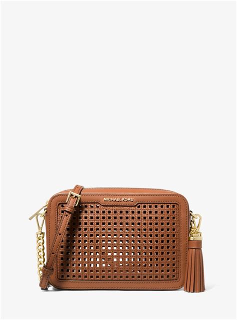 michael kors ginny logo|michael kors perforated handbags.